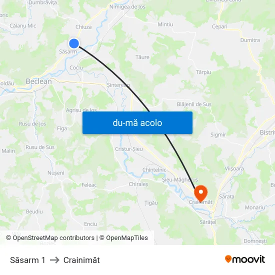 Harta de Săsarm 1 către Crainimăt