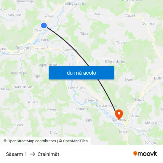 Harta de Săsarm 1 către Crainimăt