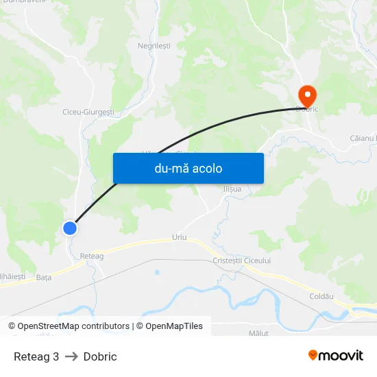 Harta de Reteag 3 către Dobric