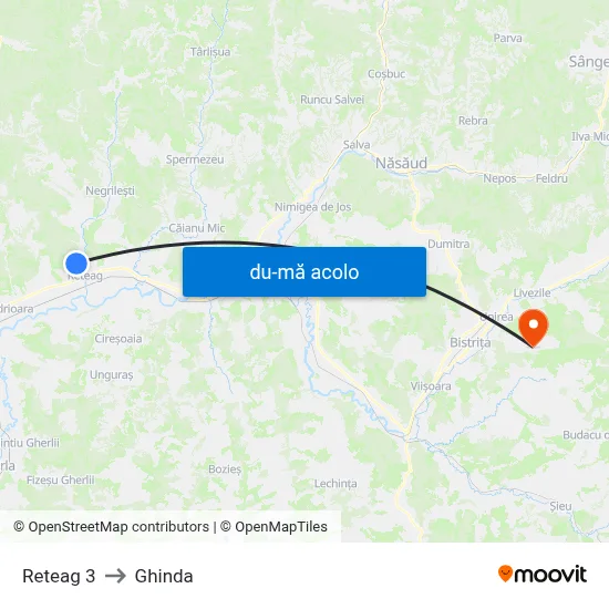 Harta de Reteag 3 către Ghinda