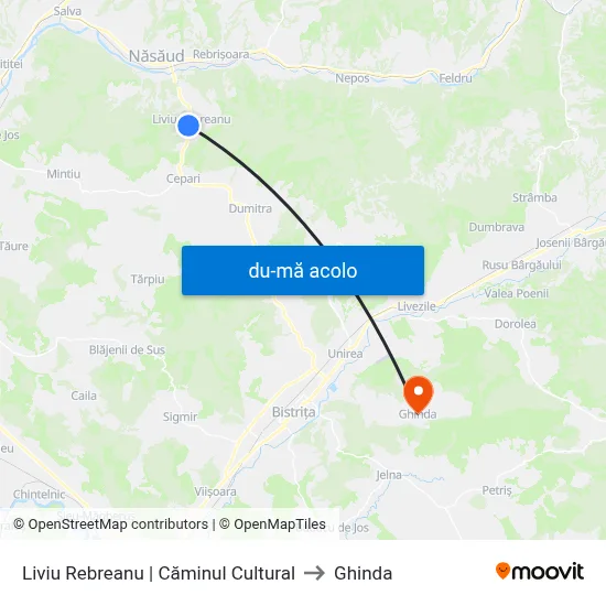 Harta de Liviu Rebreanu | Căminul Cultural către Ghinda