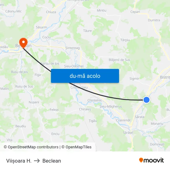 Harta de Viişoara H. către Beclean