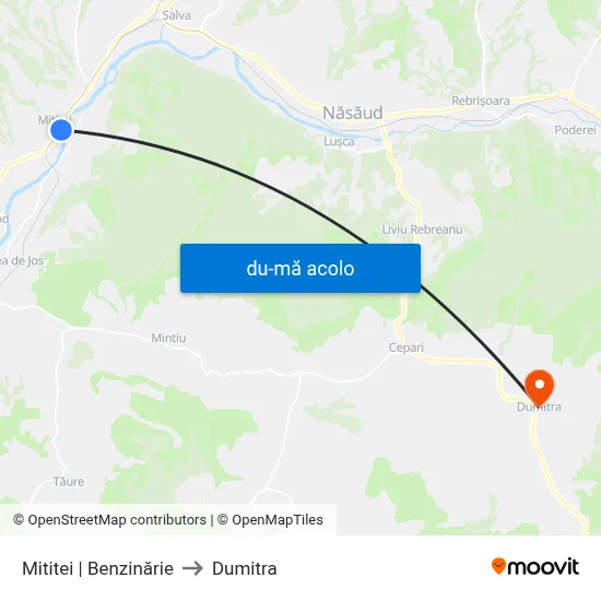 Harta de Mititei | Benzinărie către Dumitra