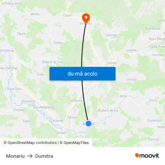 Harta de Monariu către Dumitra