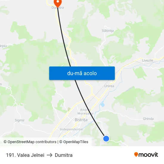 Harta de 191. Valea Jelnei către Dumitra