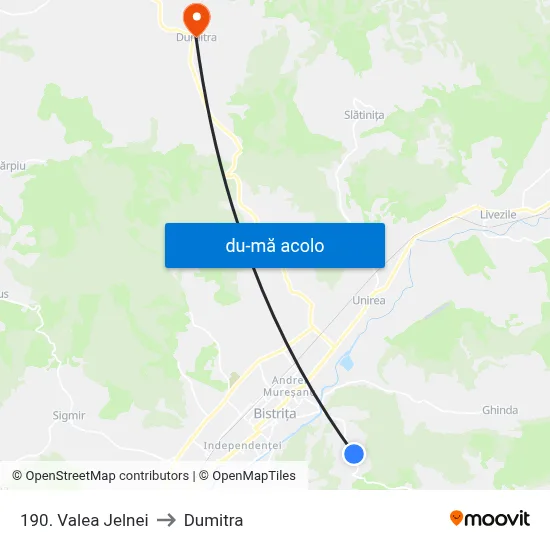 Harta de 190. Valea Jelnei către Dumitra