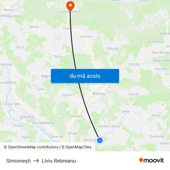 Harta de Simionești către Liviu Rebreanu