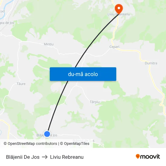 Harta de Blăjenii De Jos către Liviu Rebreanu