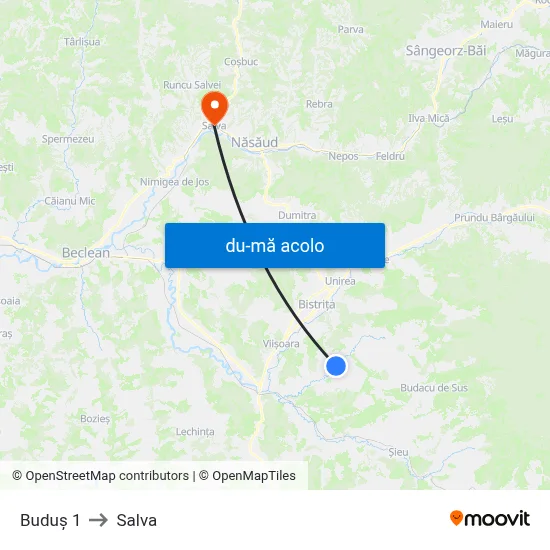 Harta de Buduș 1 către Salva