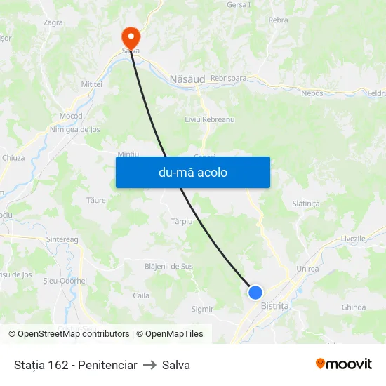 Harta de 162. Tărpiului | Penitenciar către Salva