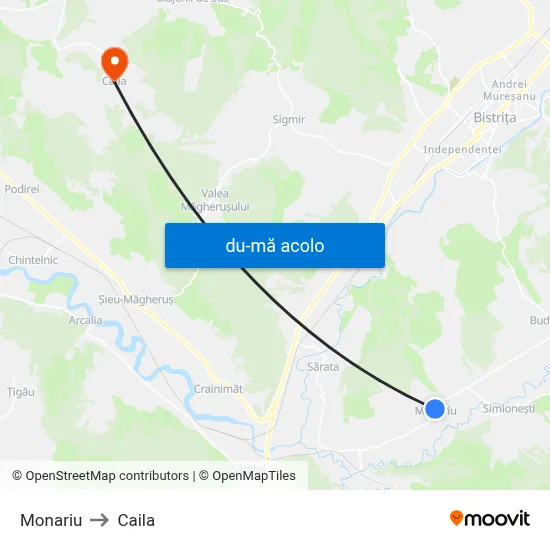 Harta de Monariu către Caila