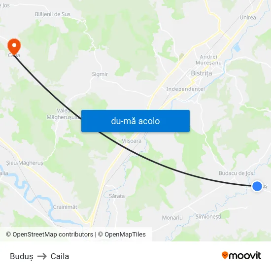 Harta de Buduș către Caila