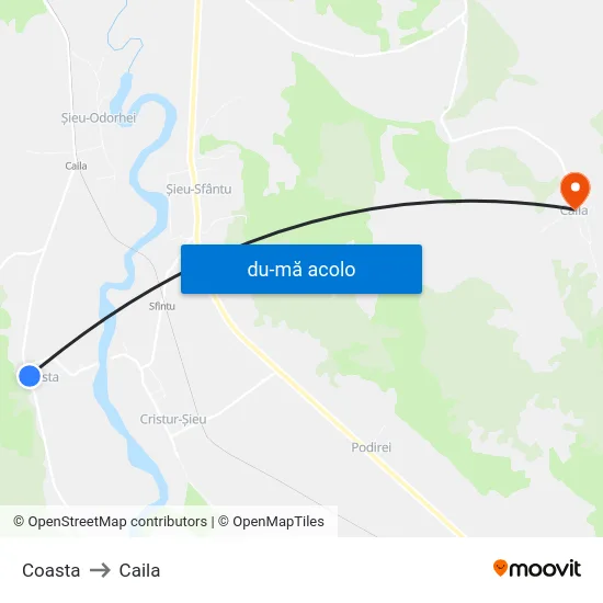 Harta de Coasta către Caila