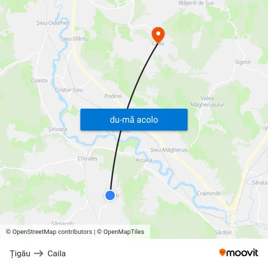 Harta de Țigău către Caila