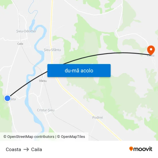 Harta de Coasta către Caila