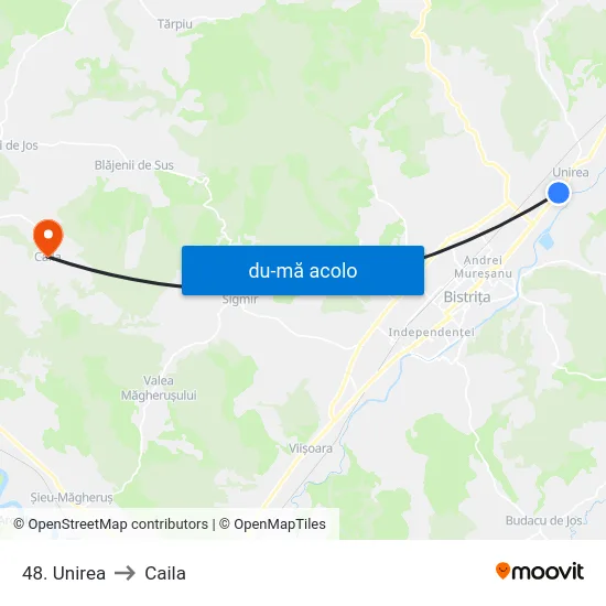 Harta de 48. Unirea către Caila