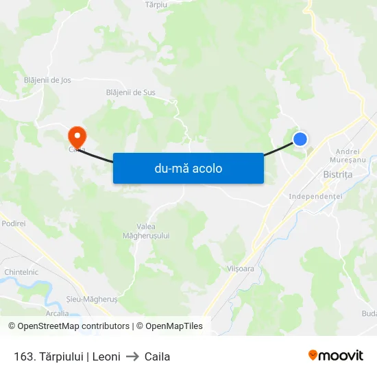 Harta de 163. Tărpiului | Leoni către Caila