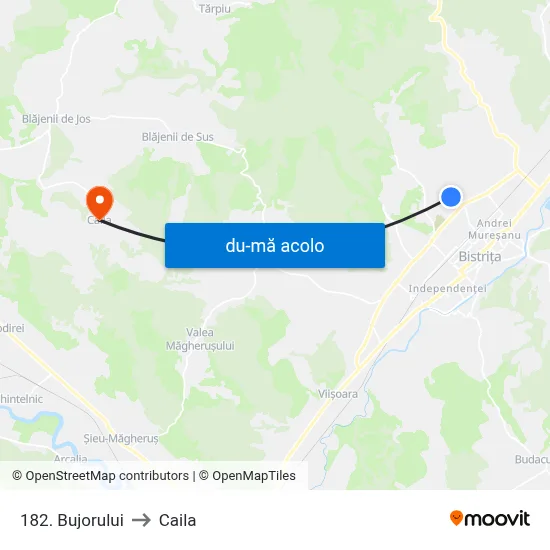 Harta de 182. Bujorului către Caila