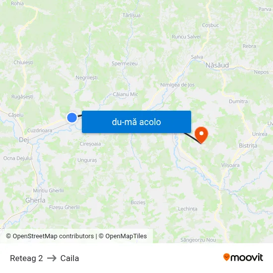 Harta de Reteag 2 către Caila