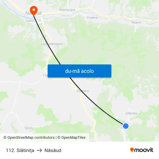 Harta de 112. Slătinița către Năsăud