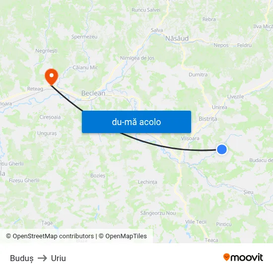 Harta de Buduș către Uriu