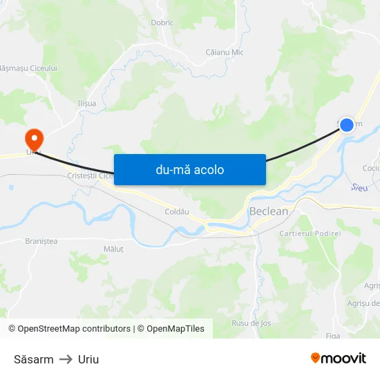 Harta de Săsarm către Uriu