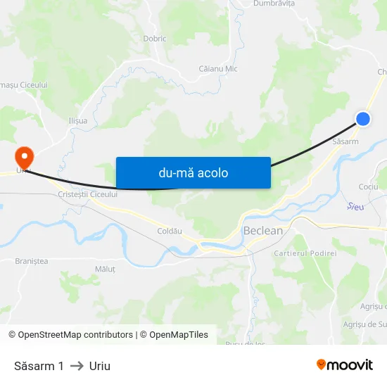 Harta de Săsarm 1 către Uriu