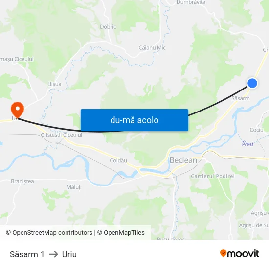 Harta de Săsarm 1 către Uriu