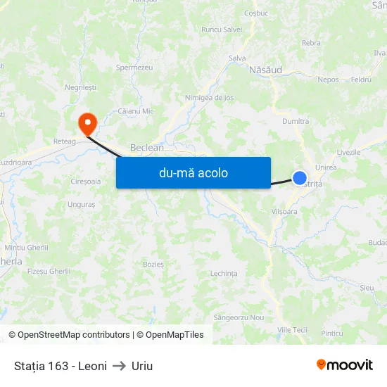 Harta de 163. Tărpiului | Leoni către Uriu