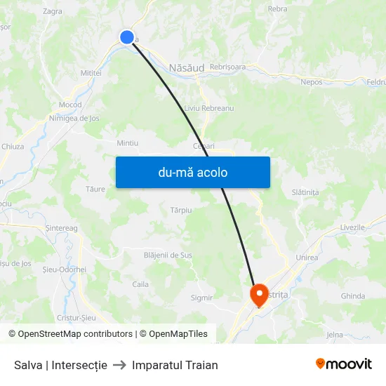 Harta de Salva | Intersecție către Imparatul Traian