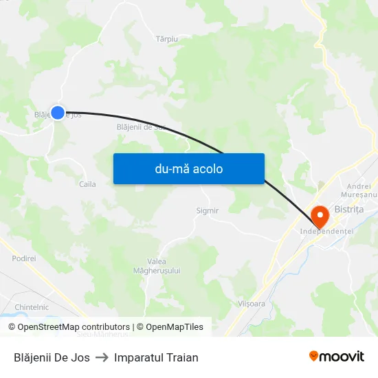 Harta de Blăjenii De Jos către Imparatul Traian