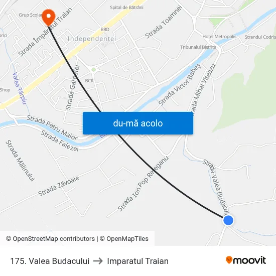 Harta de 175. Valea Budacului către Imparatul Traian
