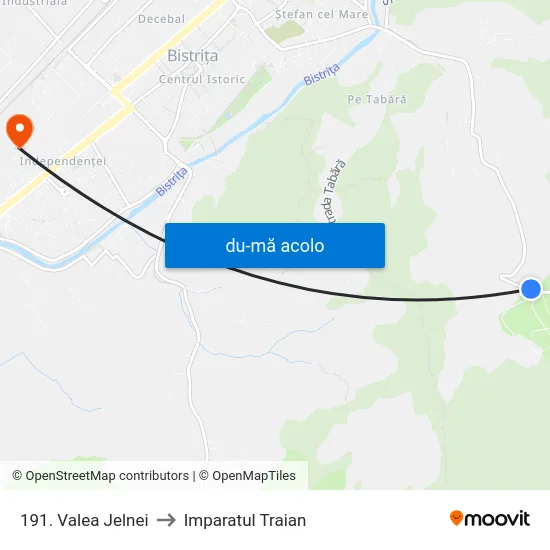 Harta de 191. Valea Jelnei către Imparatul Traian