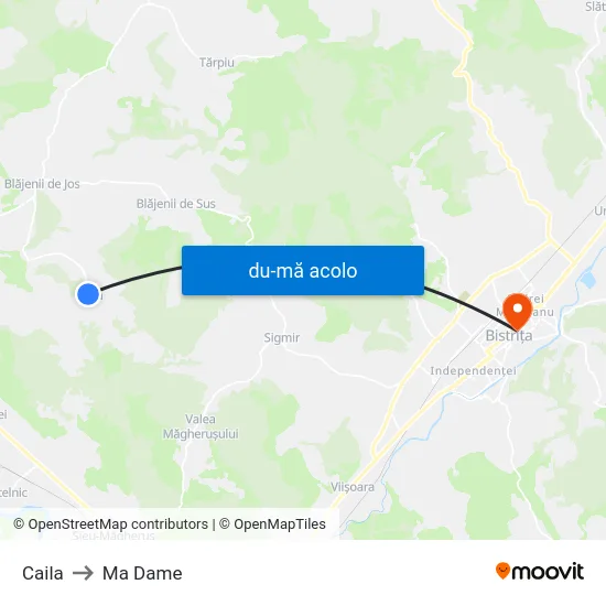 Harta de Caila către Ma Dame