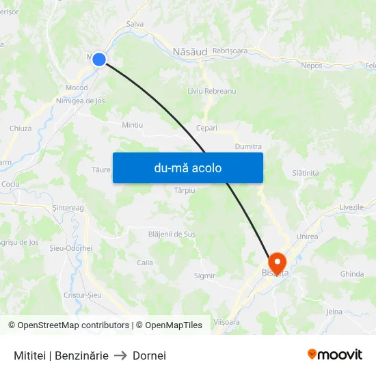 Harta de Mititei | Benzinărie către Dornei