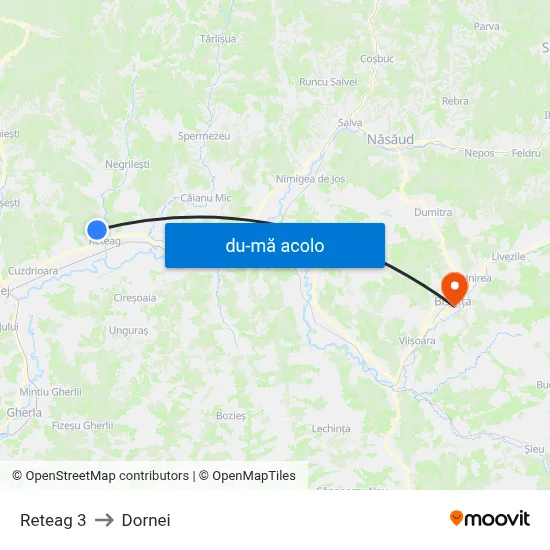 Harta de Reteag 3 către Dornei