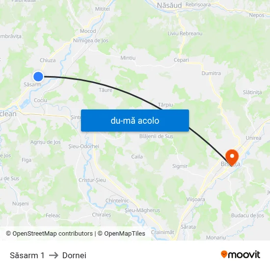 Harta de Săsarm 1 către Dornei
