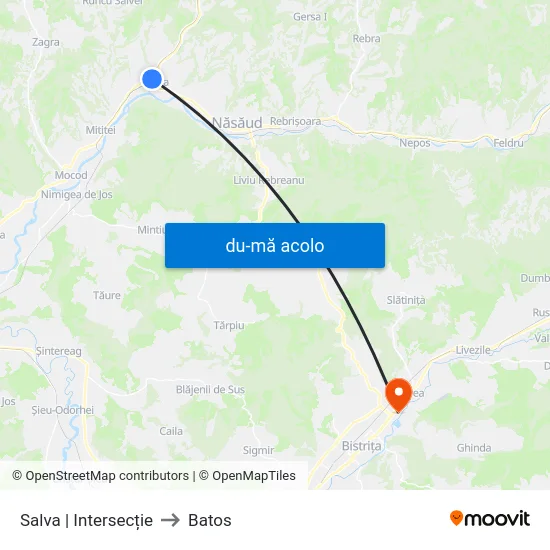 Harta de Salva | Intersecție către Batos