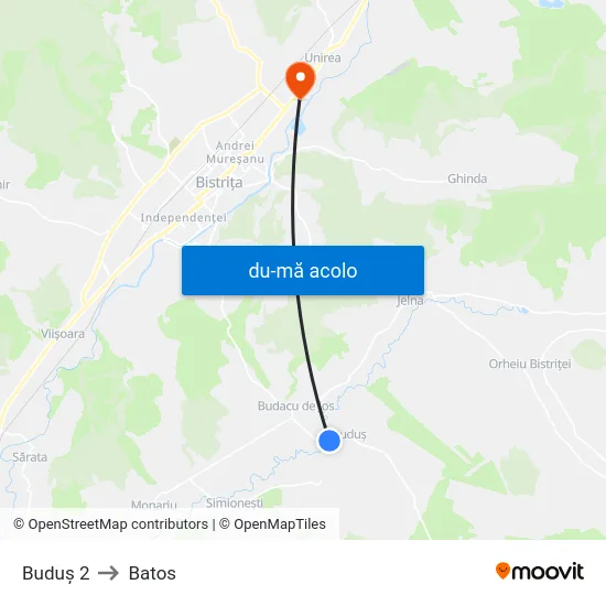 Harta de Buduș 2 către Batos