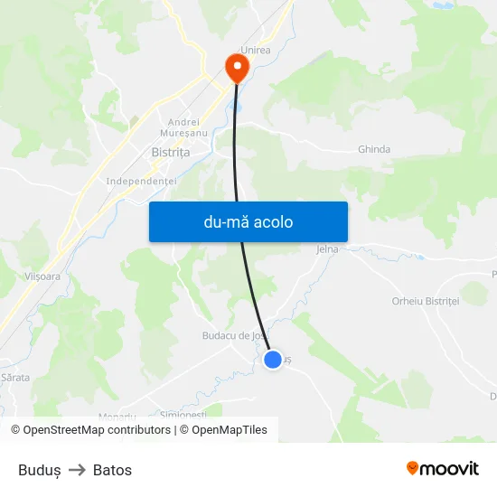 Harta de Buduș către Batos
