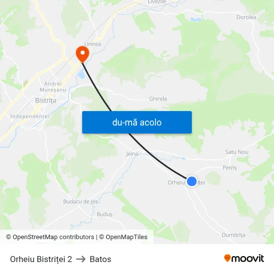Harta de Orheiu Bistriței 2 către Batos