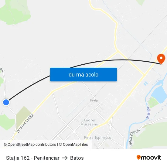 Harta de 162. Tărpiului | Penitenciar către Batos