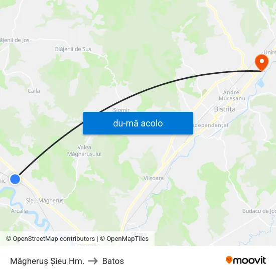 Harta de Măgheruş Şieu Hm. către Batos