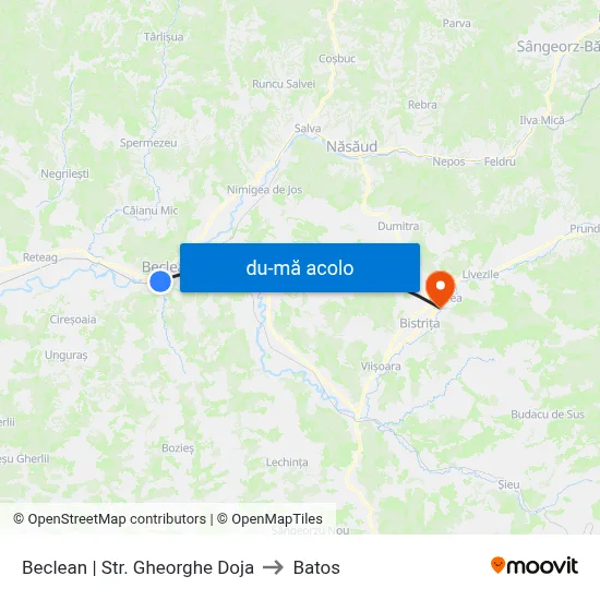 Harta de Beclean | Str. Gheorghe Doja către Batos