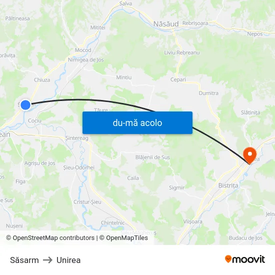 Harta de Săsarm către Unirea