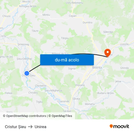 Harta de Cristur Șieu către Unirea