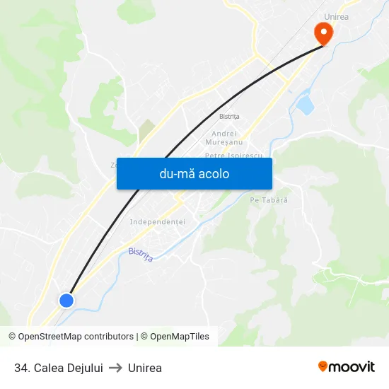 Harta de 34. Calea Dejului către Unirea