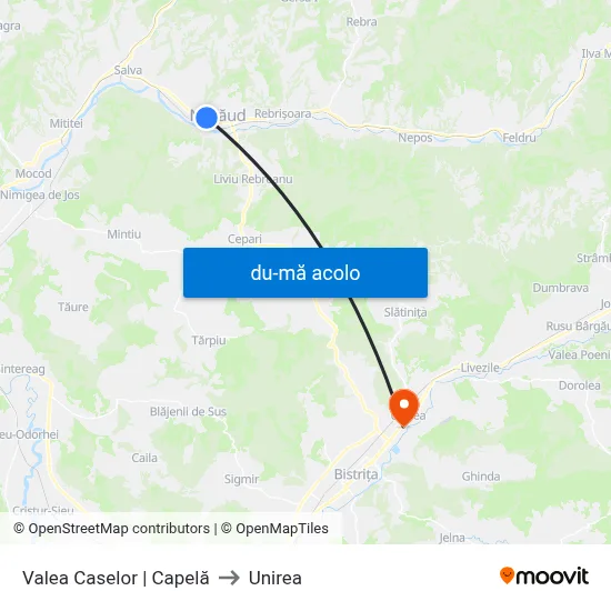 Harta de Valea Caselor | Capelă către Unirea