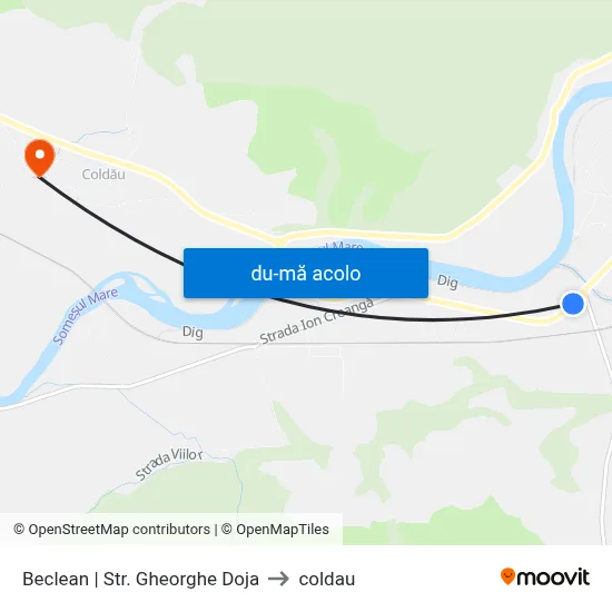 Harta de Beclean | Str. Gheorghe Doja către coldau