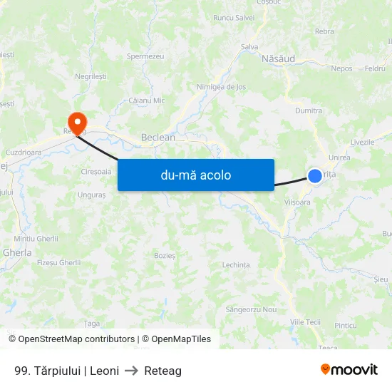 Harta de 99. Tărpiului | Leoni către Reteag